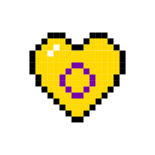 Intersex Pixel Heart Sticker