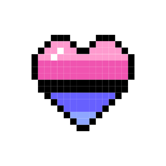 Omnisexual Pixel Heart Sticker
