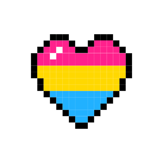 Pansexual Pixel Heart Sticker
