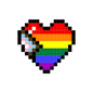 Progress Pride Pixel Heart Sticker