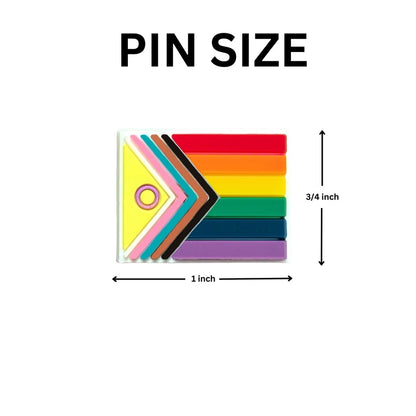 New Progress Pride Flag Silicone Pins | Intersex-Inclusive
