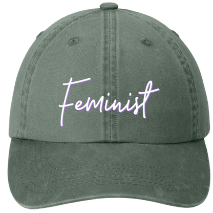 Garment washed Dad Hat - Feminist
