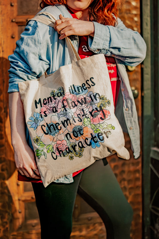 Mental Illness is Chemistry Tote Bag | Cotton Canvas