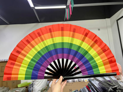 Rainbow Pride Hand Fan