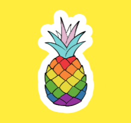 Holographic Prideapple Sticker