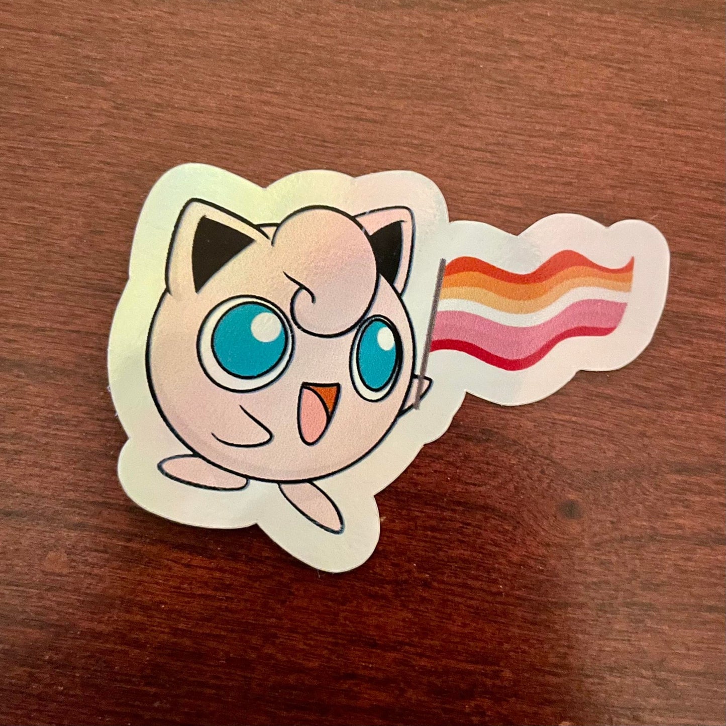 Jigglypuff Pokemon Lesbian Pride Sticker