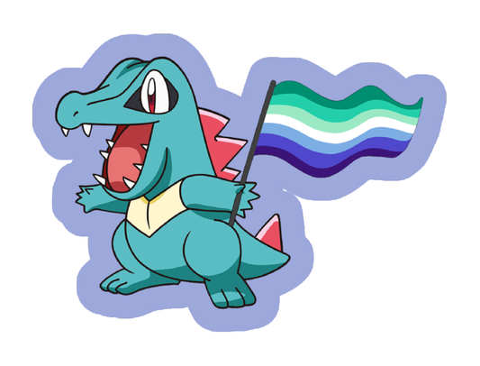 Totodile Pokemon MLM Pride Sticker