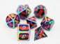 Polyamorous Pride Flag - Metal RPG Dice Set