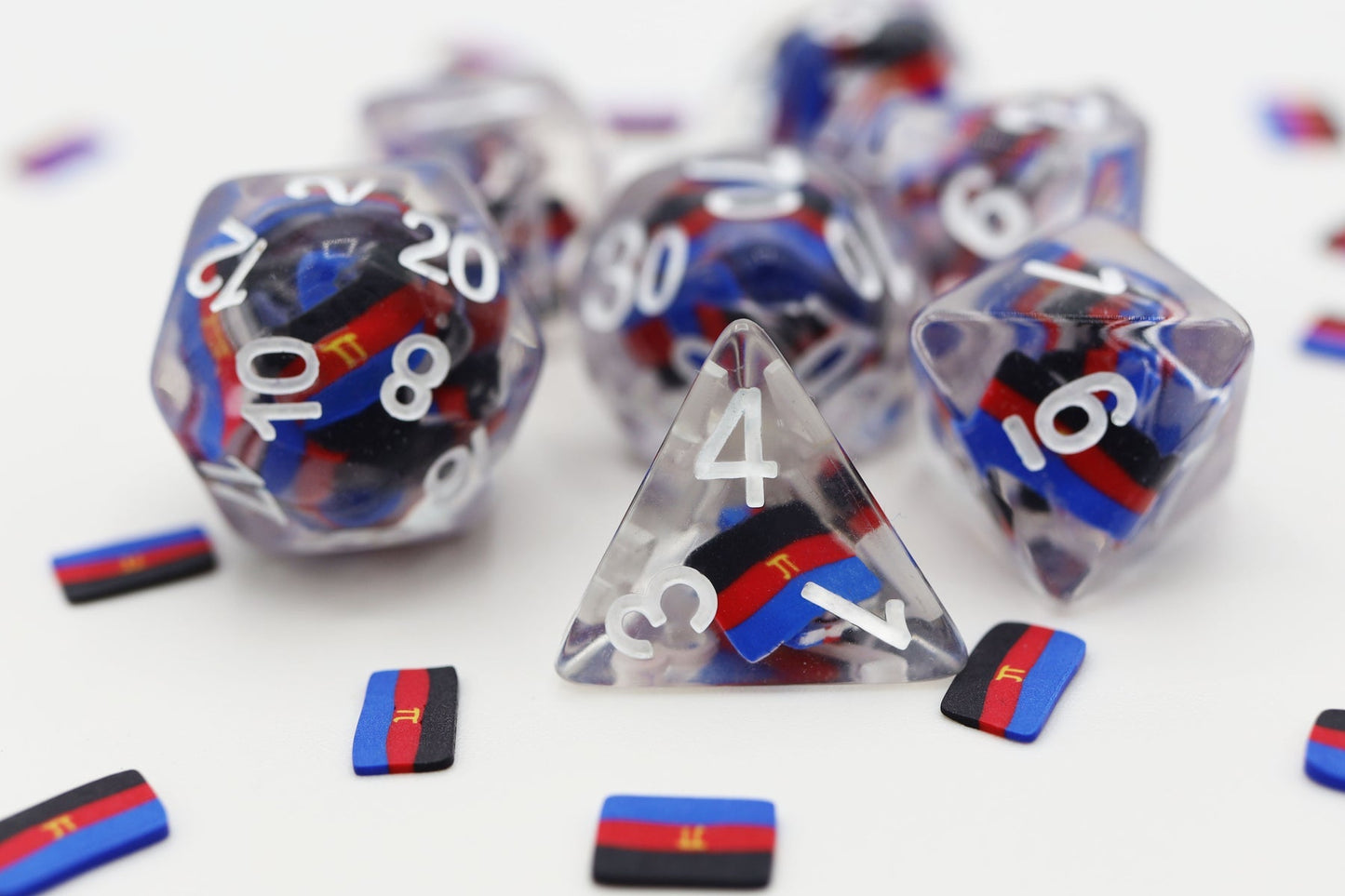 Foam Brain Games Pride Flag RPG Dice Set