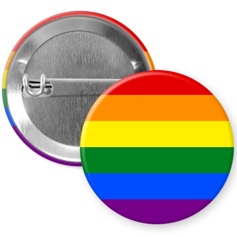 LGBTQ Pride Flag Pinback Button