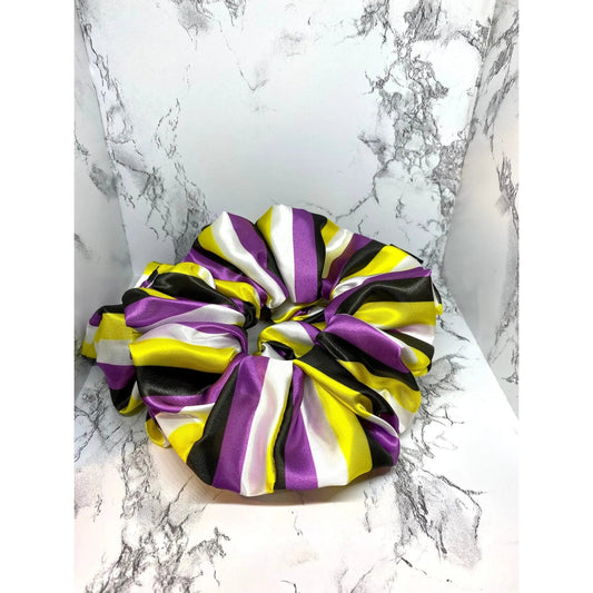 Non Binary Pride Flag Silk Scrunchie