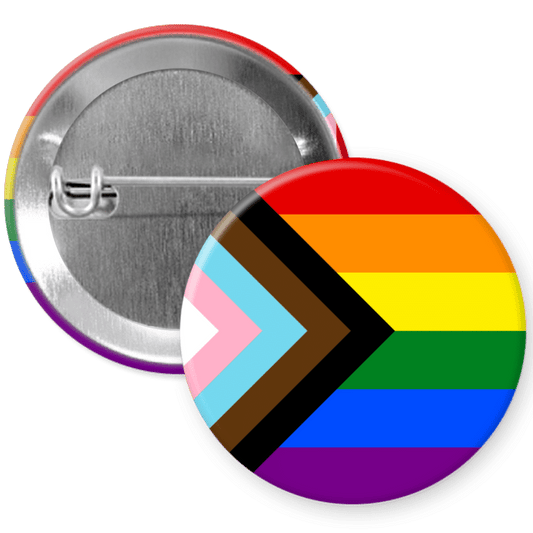 Progress Pride Flag Pinback Button