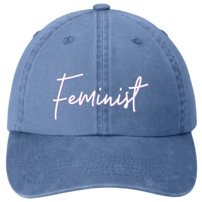 Garment washed Dad Hat - Feminist