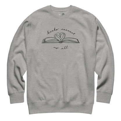 Books Connect Us All Embroidered Crewneck Sweatshirt